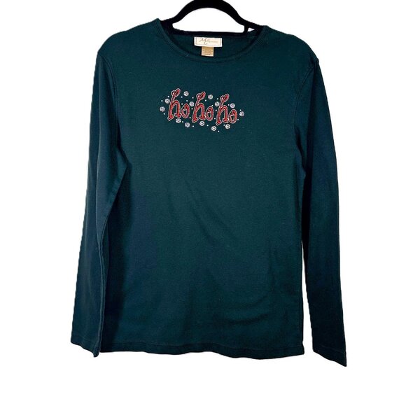 Ho Ho Ho Embellished Christmas Long-sleeved Crewneck XL - Picture 7 of 7
